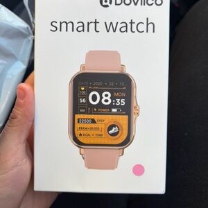 Pink Smart Watch with Fitness Tracking